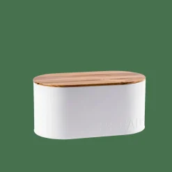 CASA NAGINI Boîte à Pain Blanc, Naturel