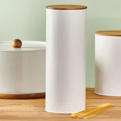 CASA NAGINI Boîte Conservation Pour Pâtes Blanc, Naturel