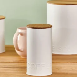 CASA NAGINI Boîte Conservation Capsules Café Blanc, Naturel