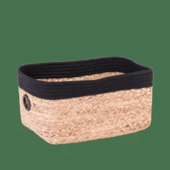 CASA NATUREL Panier Tiroir Noir, Naturel