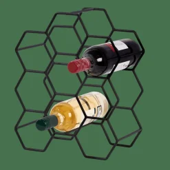 CASA NAU Porte-bouteilles 9 Bouteilles Noir