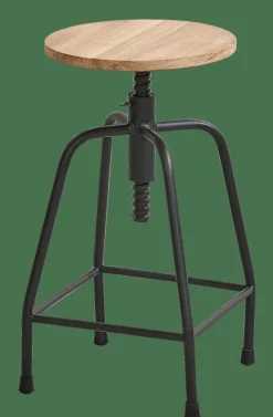 CASA NEW BEDFORD Tabouret Noir, Naturel