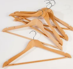 CASA NEW WOOD Cintres Set De 5 Naturel