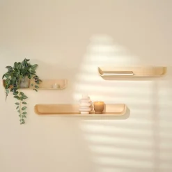 CASA NOMA Étagère à Suspendre S/3 Naturel