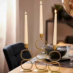CASA OVAL Bougeoir Doré