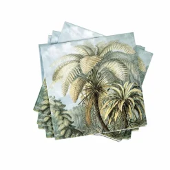 CASA PALMEN Set De 20 Serviettes Vert