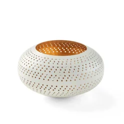 CASA PERFORATO Support Bougie Chauffe-plat Brun Foncé