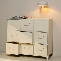 CASA PHARMA Meuble De Pharmacie 9 Tiroirs Sable