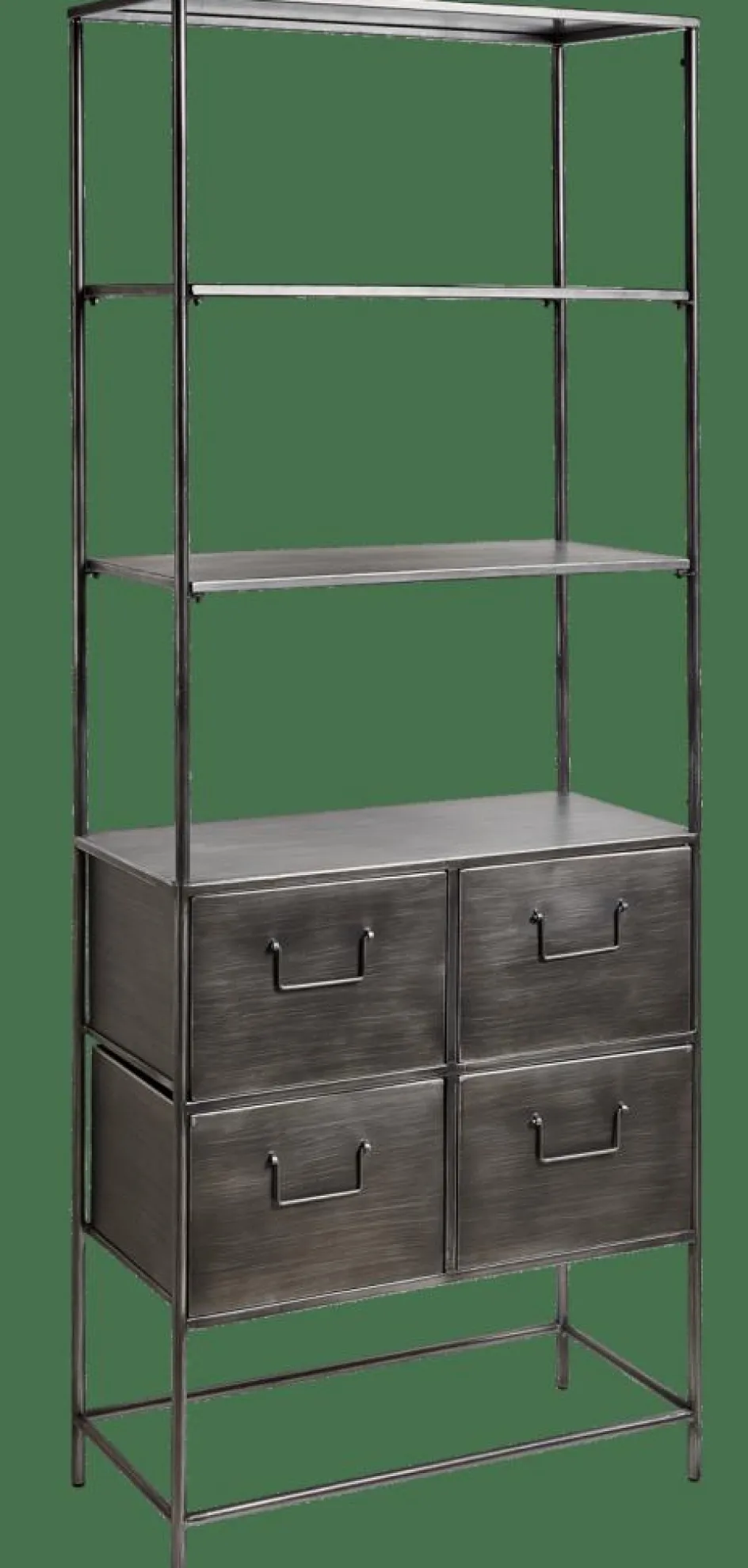 CASA PHARMA Étagère Murale Avec 4 Tiroirs Noir