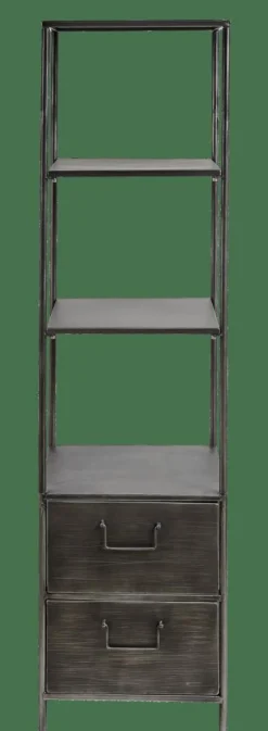 CASA PHARMA Étagère Murale Avec 2 Tiroirs Noir