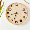 CASA PLYWOOD Horloge Murale Naturel
