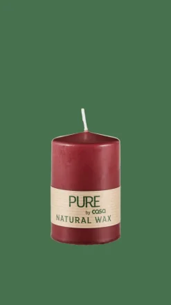 CASA PURE Bougie Cylindrique Rouge Foncé