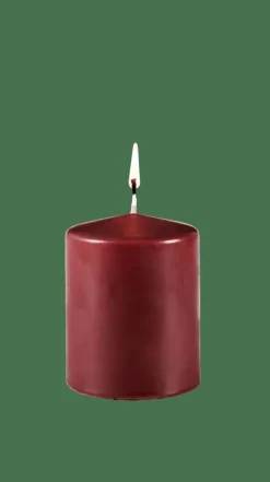 CASA PURE Bougie Cylindrique Rouge Foncé