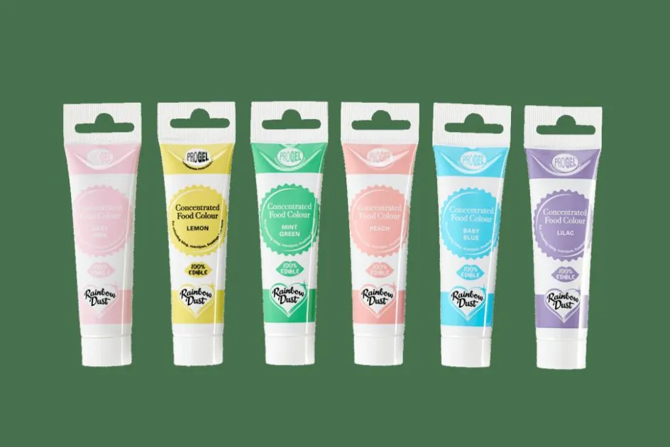 CASA RAINBOWDUST 6 Gels Colorants Pâte à Sucre Couleurs Pastel Diverses Couleurs