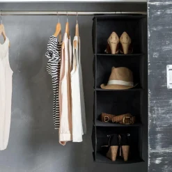 CASA RANGO Système De Rangement 4 Compartiments Gris Foncé