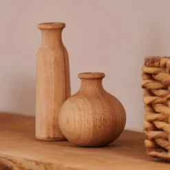 CASA RUBBERWOOD Vase Déco Naturel
