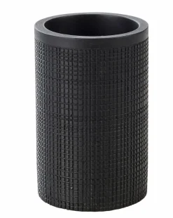 CASA SAMOURAI Brosse WC Avec Support Noir