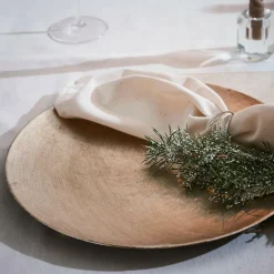 CASA SILVERFOIL Assiette Déco Argent