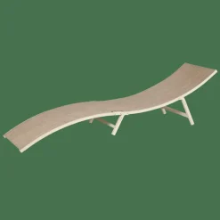 CASA SILVES Chaise Longue Set De 2 Sable