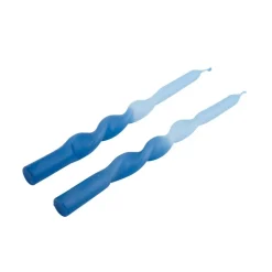 CASA SPIRAL Bougie Dîner Bleu