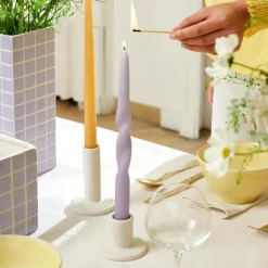 CASA SPIRAL Bougie S/3 Mauve