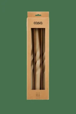 CASA SPIRAL Bougie S/3 Taupe