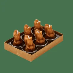 CASA SQUIRREL Bougies Chauffe-plat Set De 6 Brun