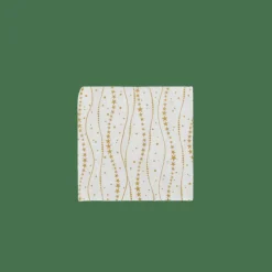 CASA STARS Set De 20 Serviettes Doré