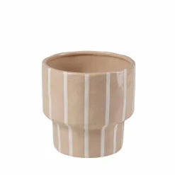 CASA STRIPES Pot De Fleurs Sable