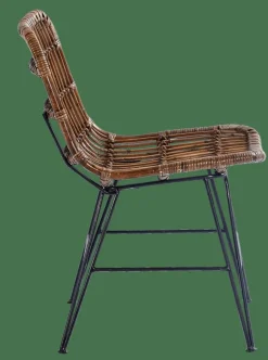 CASA SUMATRA Chaise Noir, Brun