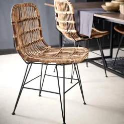 CASA SUMATRA Chaise Noir, Brun