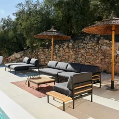 CASA TEAK LUXE Chaise Longue Naturel