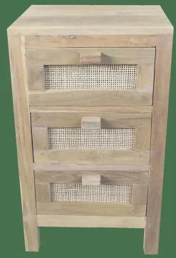 CASA TECK Armoire à 3 Tiroirs Naturel