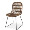 CASA TOBA Chaise De Salle à Manger Noir, Brun
