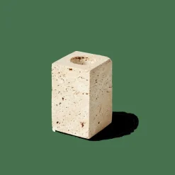 CASA TRAVERTIN Bougeoir Naturel