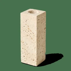 CASA TRAVERTIN Bougeoir Naturel