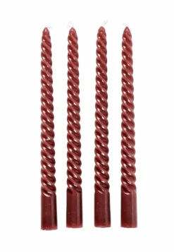 CASA TWIST Bougies Torsadées Set De 4 Vert