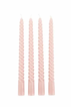 CASA TWIST Bougies Torsadées Set De 4 Vert