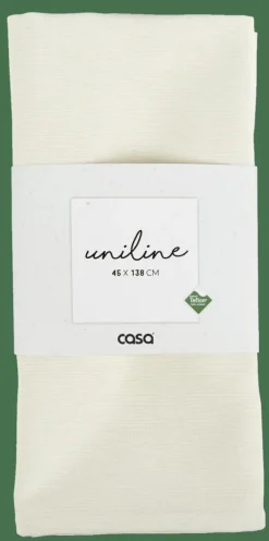 CASA UNILINE Chemin De Table Blanc Cassé