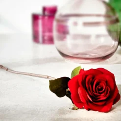 CASA VELVET Fleur Artificielle Rouge