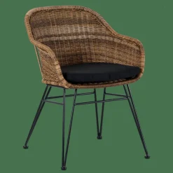 CASA VIENNA Chaise De Salle à Manger Noir, Naturel