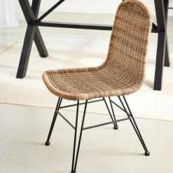 CASA VIENNA Chaise Noir, Naturel