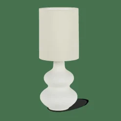 CASA WHITESTONE Lampe De Table Avec Abat-jour E27 Blanc Cassé