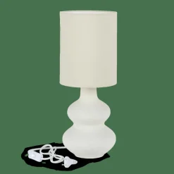 CASA WHITESTONE Lampe De Table Avec Abat-jour E27 Blanc Cassé