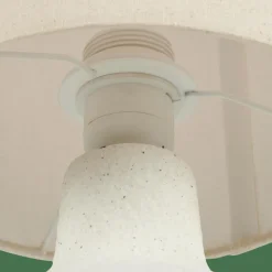 CASA WHITESTONE Lampe De Table Avec Abat-jour E27 Blanc Cassé