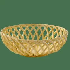 CASA WOVY Plat à Fruits Jaune Clair