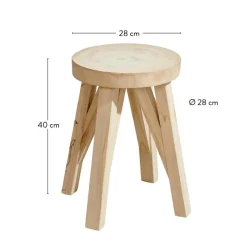 CASA XANDER Table D'appoint Naturel