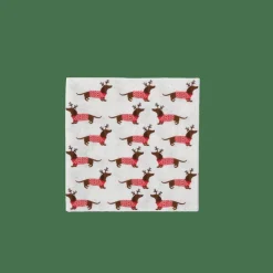 CASA X-MAS DOG Set De 20 Serviettes Multicolore