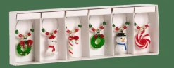 CASA X-MAS Marque Verre Set De 6 Multicolore