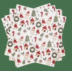 CASA X-MAS VIBE Set De 20 Serviettes Multicolore